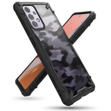Противоударен Хибриден Калъф за Samsung A72, Ringke Fusion X Camo, Черен