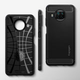Противоударен Силиконов Калъф за Xiaomi Mi 10T Lite, Spigen Rugged Armor Case, Черен (2)