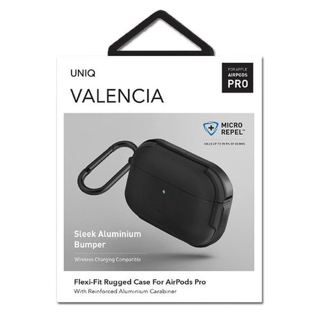 Противоударен Силиконов Калъф за Apple AirPods Pro, Uniq Valencia Case, Черен (7)