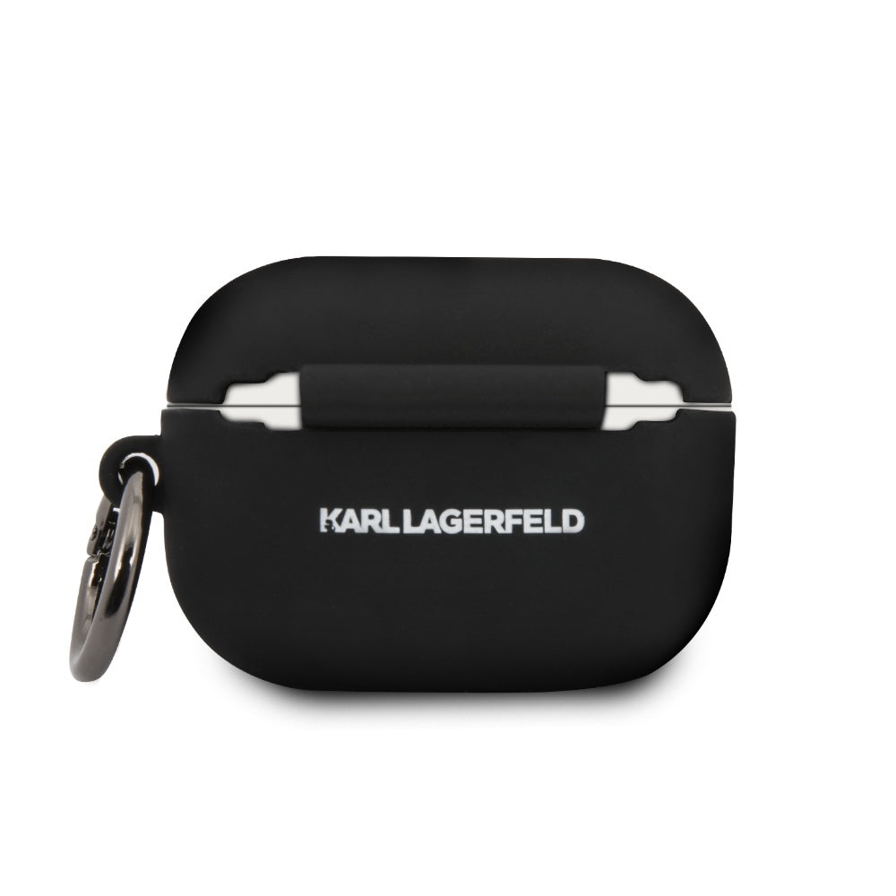 Луксозен Калъф за Apple Airpods Pro, Karl Lagerfeld Silicone Choupette Case, Черен (2)