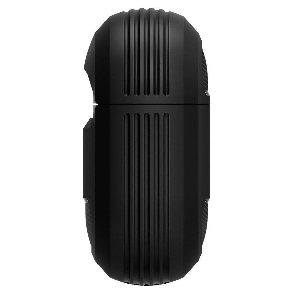 Противоударен Силиконов Калъф за Apple AirPods Pro, Spigen Rugged Armor Case, Черен (3)
