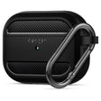 Противоударен Силиконов Калъф за Apple AirPods Pro, Spigen Rugged Armor Case, Черен