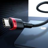 USB-C Кабел за Бързо Зареждане 100W, Baseus USB-C to USB-C Power Delivery 2.0 2m, Сив (4)