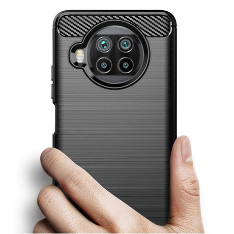 Противоударен Силиконов Калъф за Xiaomi Mi 10T Lite, Forcell Carbon Case, Черен (2)