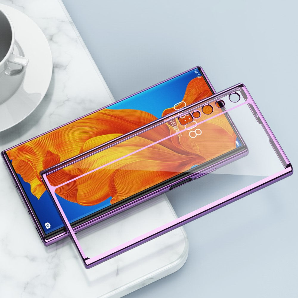 Противоударен Силиконов Калъф за Huawei Mate Xs, GKK Electro Case, Лилав (2)