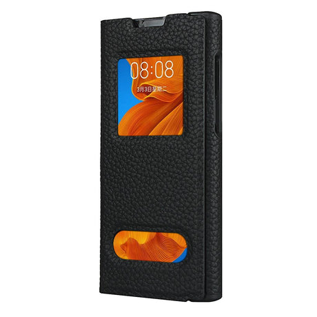 Кожен Калъф с Поставка за Huawei Mate Xs, GKK Leather Case, Черен (2)