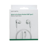 Слушалки с USB-C, 4Smarts Handsfree USB-C Melody Active, Бял (5)