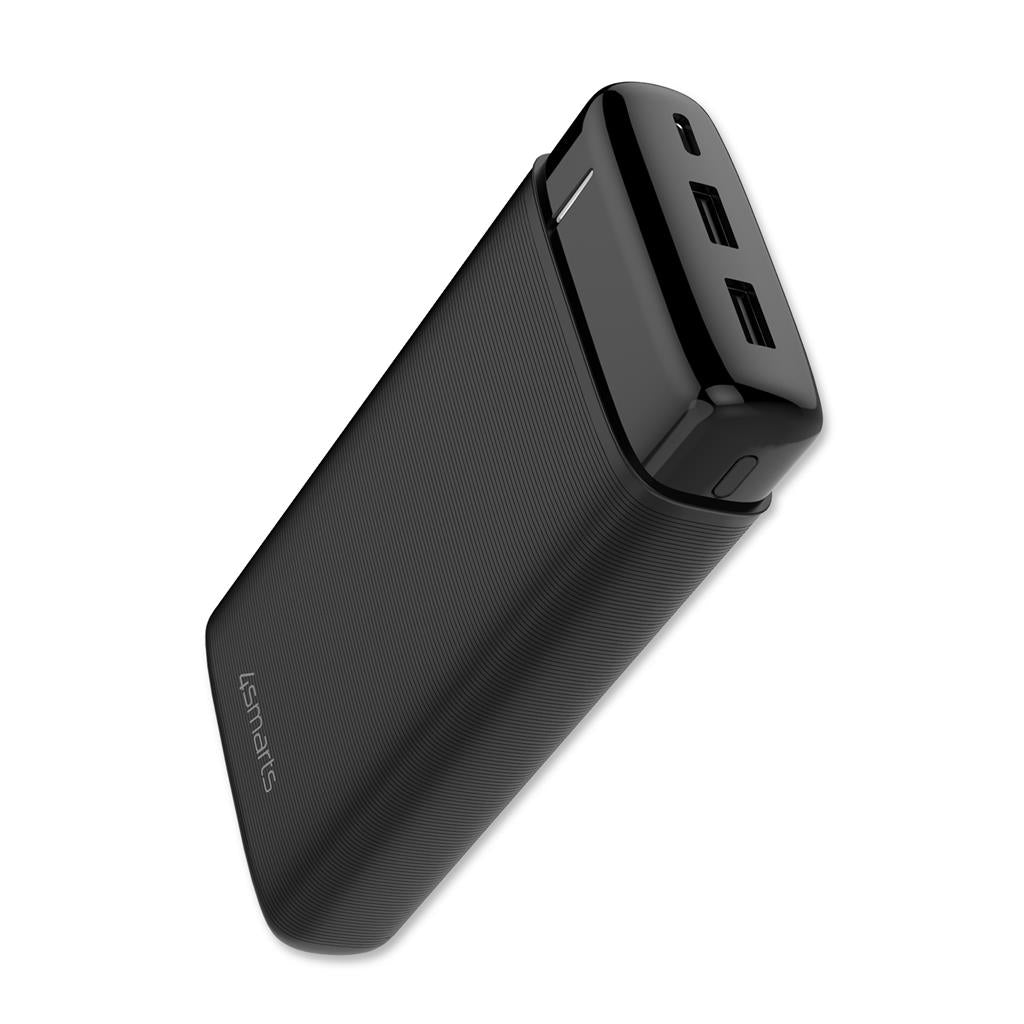 Външна Батерия с USB-C, 4Smarts Power Bank Volthub Go2 3-Ports 20000mAh, Черен