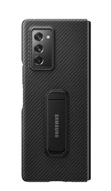 Оригинален Калъф с Поставка за Samsung Z Fold 2, Aramid Carbon Case, Черен