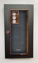 Луксозен Калъф за Samsung Galaxy Z Fold 2, GKK Painting Carbon Case, Кафяв