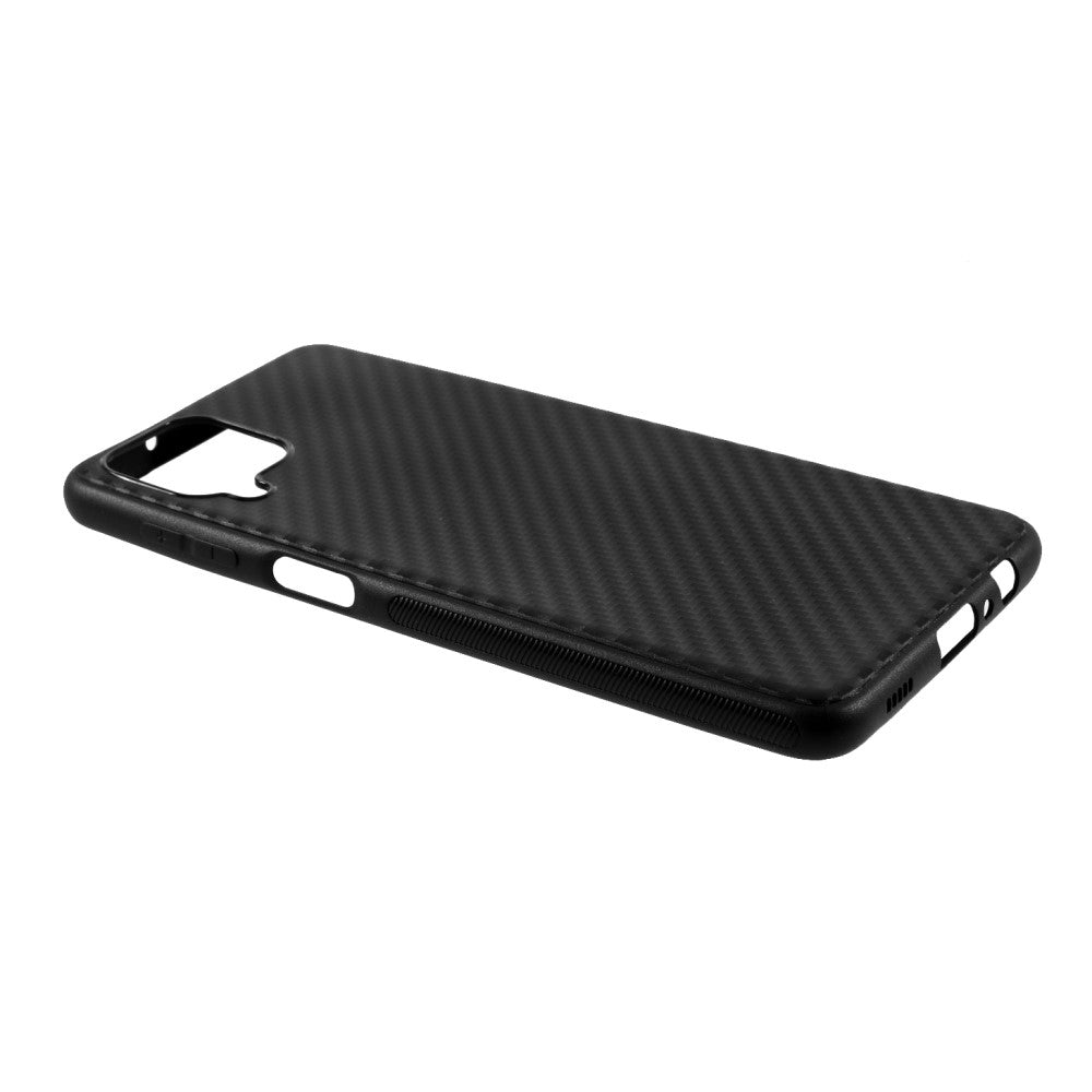 Тънък Силиконов Калъф за Samsung A12, Forcell Fiber Case, Черен (4)