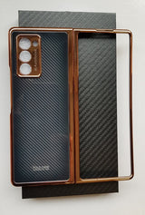 Луксозен Калъф за Samsung Galaxy Z Fold 2, GKK Painting Carbon Case, Кафяв (2)