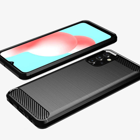 Противоударен Силиконов Калъф за Samsung A32, Forcell Carbon Case, Черен (2)