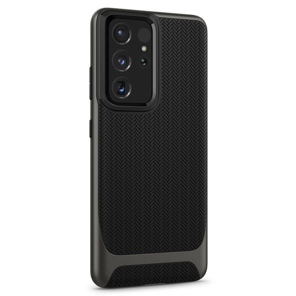 Противоударен Хибриден Калъф за Samsung S21 Ultra, Spigen Neo Hybrid Case, Сив (2)