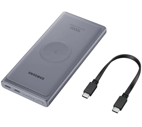 Външна Батерия с Безжично и Бързо Зареждане, Samsung EB-U3300XJE 10000 mAh 25W, Сив (2)