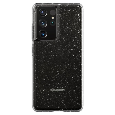 Противоударен Блестящ Калъф за Samsung S21 Ultra, Spigen Liquid Crystal Glitter Quartz Case, Прозрачен (5)
