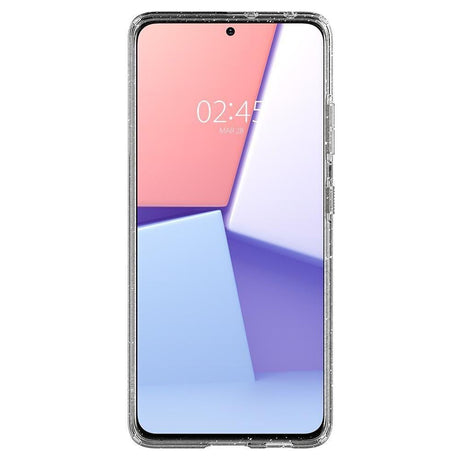 Противоударен Блестящ Калъф за Samsung S21 Ultra, Spigen Liquid Crystal Glitter Quartz Case, Прозрачен (6)