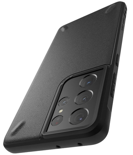 Противоударен Силиконов Калъф за Samsung S21 Ultra, Ringke Onyx Case, Черен (3)