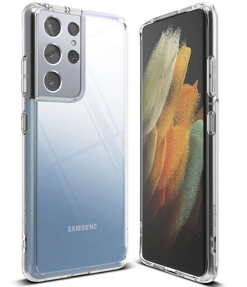 Противоударен Хибриден Калъф за Samsung S21 Ultra, Ringke Fusion Case, Прозрачен