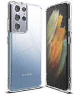 Противоударен Хибриден Калъф за Samsung S21 Ultra, Ringke Fusion Case, Прозрачен