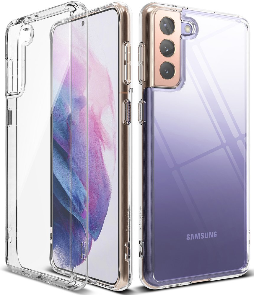 Противоударен Хибриден Калъф за Samsung S21 Plus, Ringke Fusion Case, Прозрачен (7)