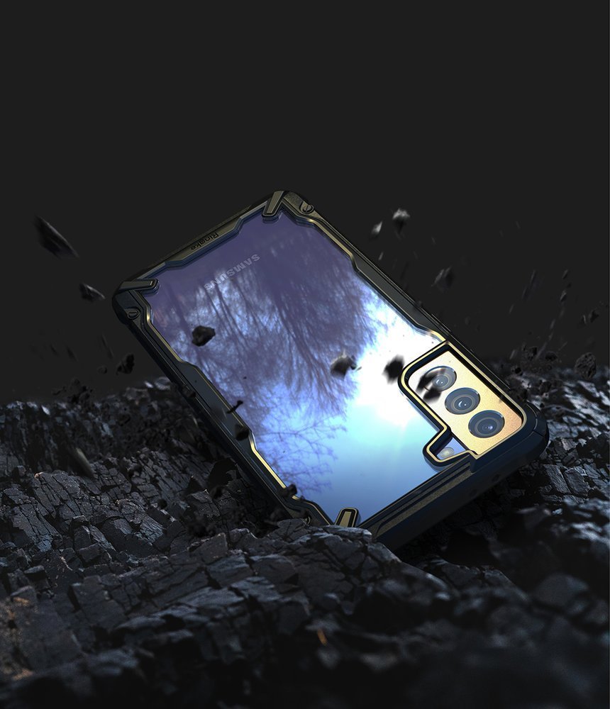 Противоударен Хибриден Калъф за Samsung S21 Plus, Ringke Fusion X Case, Черен (5)