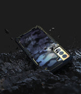 Противоударен Хибриден Калъф за Samsung S21 Plus, Ringke Fusion X Camouflage Case, Черен (4)