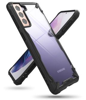 Противоударен Хибриден Калъф за Samsung S21, Ringke Fusion X Case, Черен