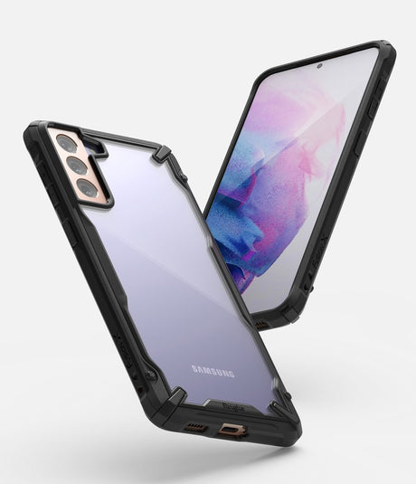 Противоударен Хибриден Калъф за Samsung S21, Ringke Fusion X Case, Черен (6)