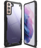 Противоударен Хибриден Калъф за Samsung S21, Ringke Fusion X Case, Черен (7)