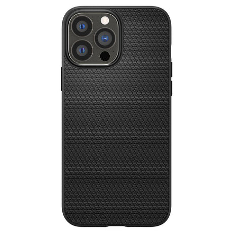 Противоударен Силиконов Калъф за за iPhone 13 Pro, Spigen Liquid Air Case, Черен (3)