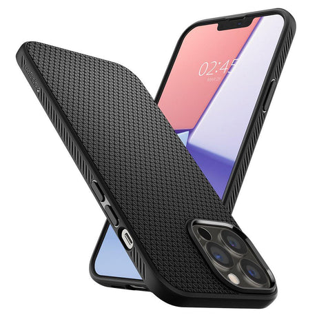 Противоударен Силиконов Калъф за за iPhone 13 Pro, Spigen Liquid Air Case, Черен (2)