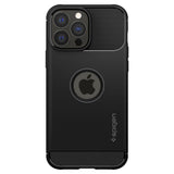 Противоударен Силиконов Калъф за iPhone 13 Pro, Spigen Rugged Armor Case, Черен (2)