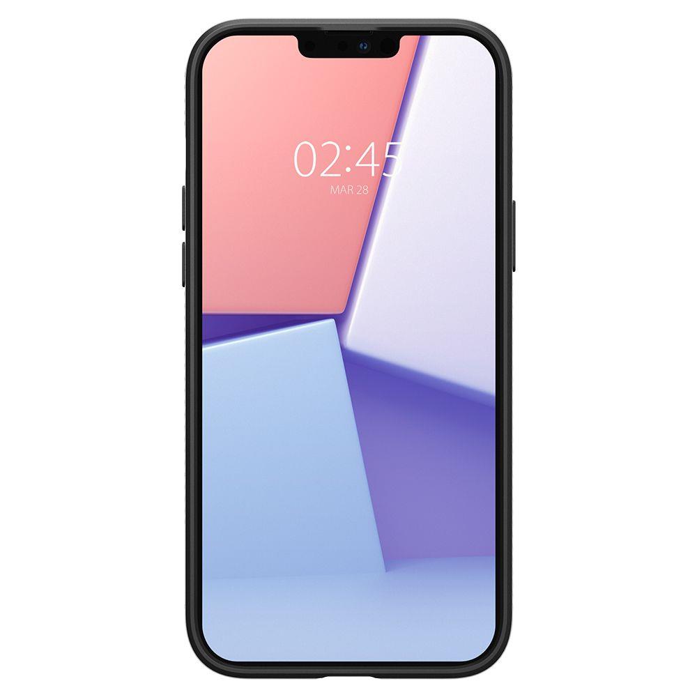 Противоударен Силиконов Калъф за за iPhone 13 Pro Max, Spigen Liquid Air Case, Черен (4)