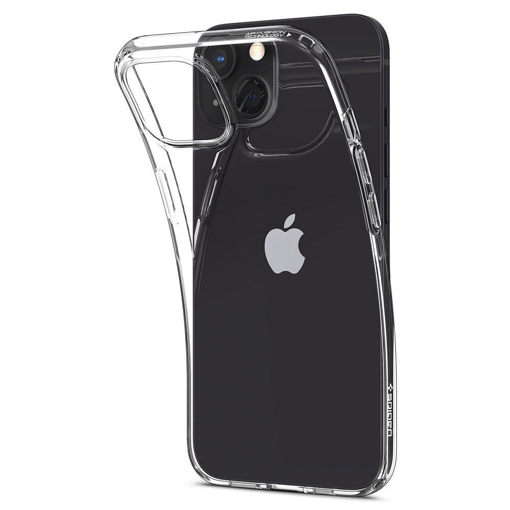 Противоударен Силиконов Калъф за iPhone 13 Mini, Spigen Liquid Crystal Case, Прозрачен (6)