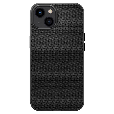 Противоударен Силиконов Калъф за за iPhone 13 Mini, Spigen Liquid Air Case, Черен (4)