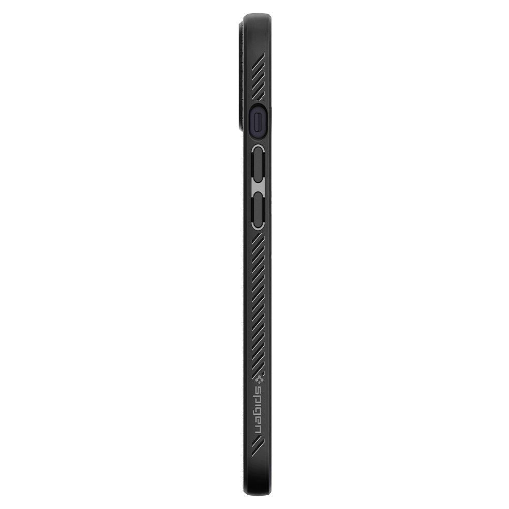 Противоударен Силиконов Калъф за за iPhone 13 Mini, Spigen Liquid Air Case, Черен (7)