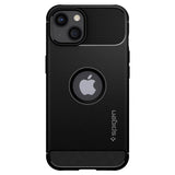 Противоударен Силиконов Калъф за iPhone 13, Spigen Rugged Armor Case, Черен (2)