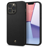 Кожен Калъф за iPhone 13 Pro Max, Spigen Cyrill Leather Brick Case, Черен