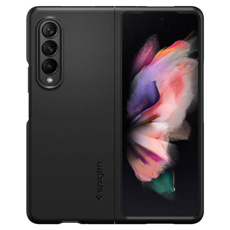 Противоударен Калъф за Samsung Z Fold 3, Spigen Thin Fit Case, Черен (2)