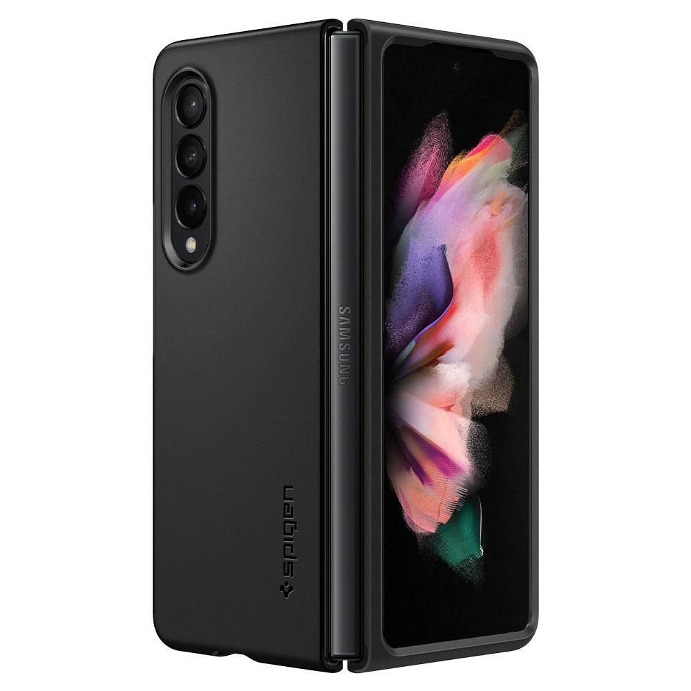 Противоударен Калъф за Samsung Z Fold 3, Spigen Thin Fit Case, Черен