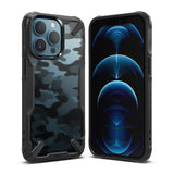 Противоударен Хибриден Калъф за iPhone 13 Pro, Ringke Fusion X Camouflage Case, Черен