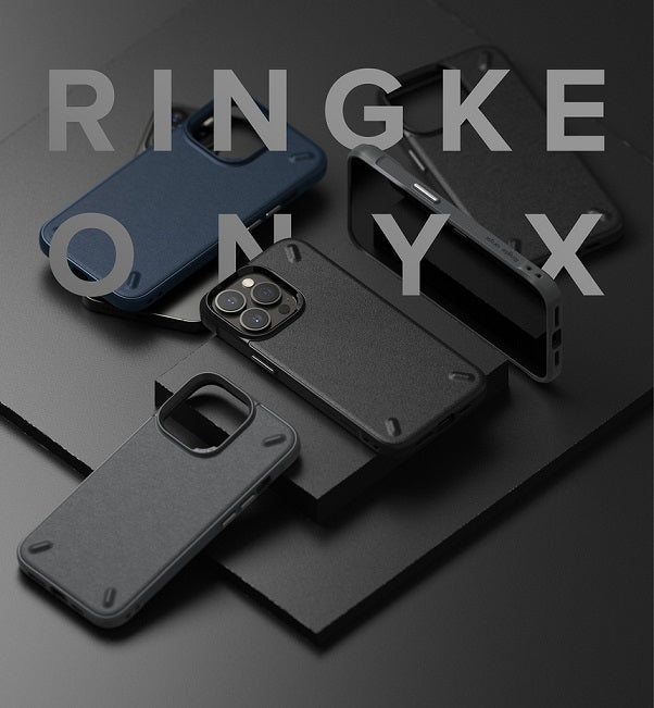 Противоударен Силиконов Калъф за iPhone 13 Pro Max, Ringke Onyx Case, Черен (3)