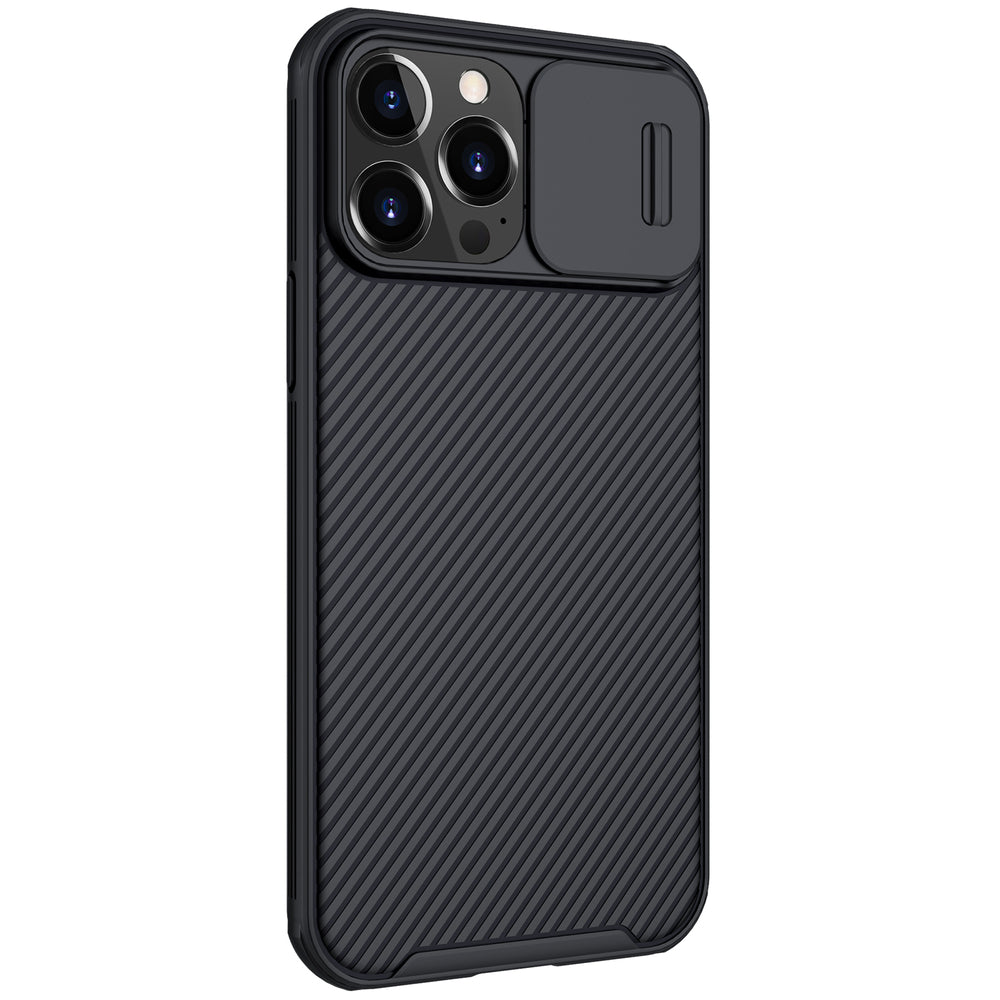 Калъф с Плъзгач за Камера за iPhone 13 Pro Max, Nillkin CamShield Case, Черен