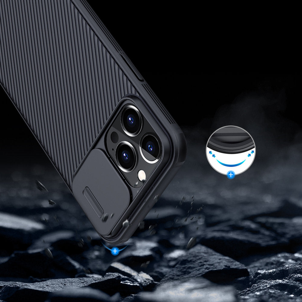 Калъф с Плъзгач за Камера за iPhone 13 Pro Max, Nillkin CamShield Case, Черен (5)