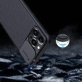 Калъф с Плъзгач за Камера за iPhone 13 Pro Max, Nillkin CamShield Case, Черен (5)