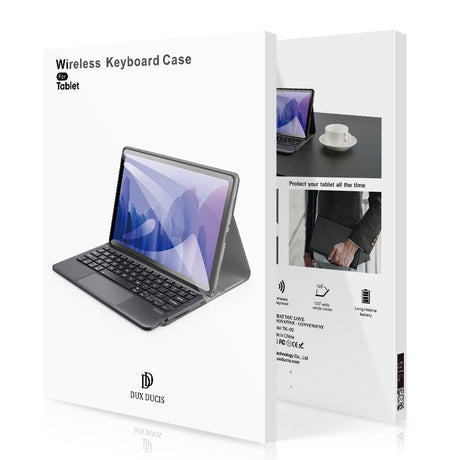 Калъф с Клавиатура за Samsung Tab S8 Plus/ S7 Plus/ S7 FE, Dux Ducis Touchpad Keyboard Case, Черен (8)
