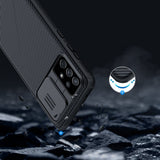 Калъф с Плъзгач за Камера за Samsung A72, Nillkin CamShield Case, Черен (3)