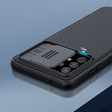 Калъф с Плъзгач за Камера за Samsung A72, Nillkin CamShield Case, Черен (5)