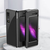 Поликарбонатен Калъф за Samsung Galaxy Z Fold 1, Electroplating Frame Case, Черен (2)